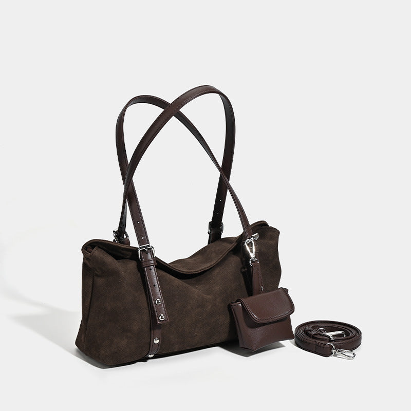 Women's Suede Pillow Large Capacity Commuter Bags