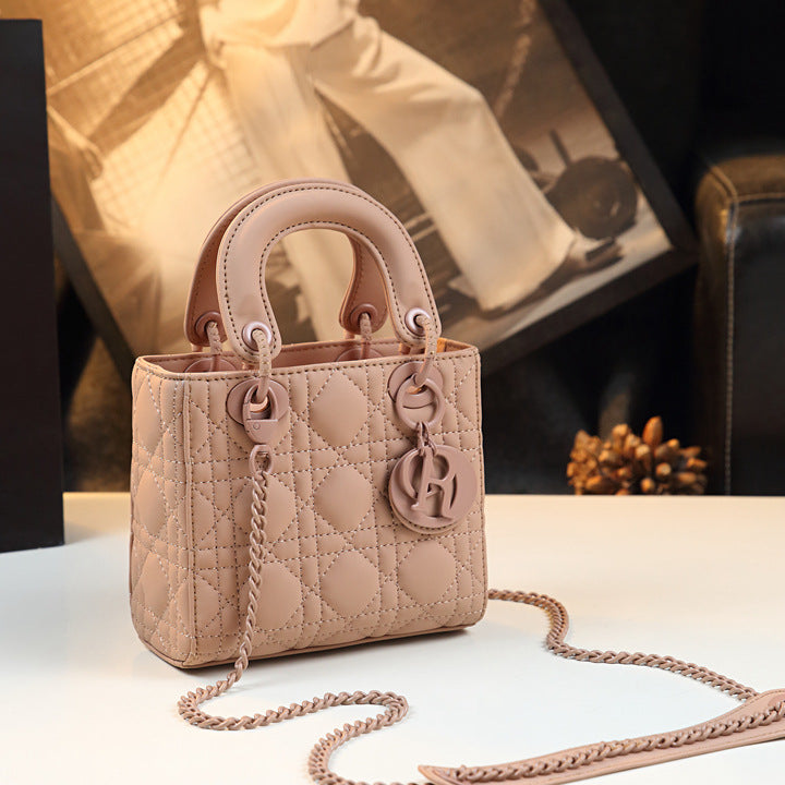 Women's Genuine Leather Diana High-grade Frosted Diamond Bags