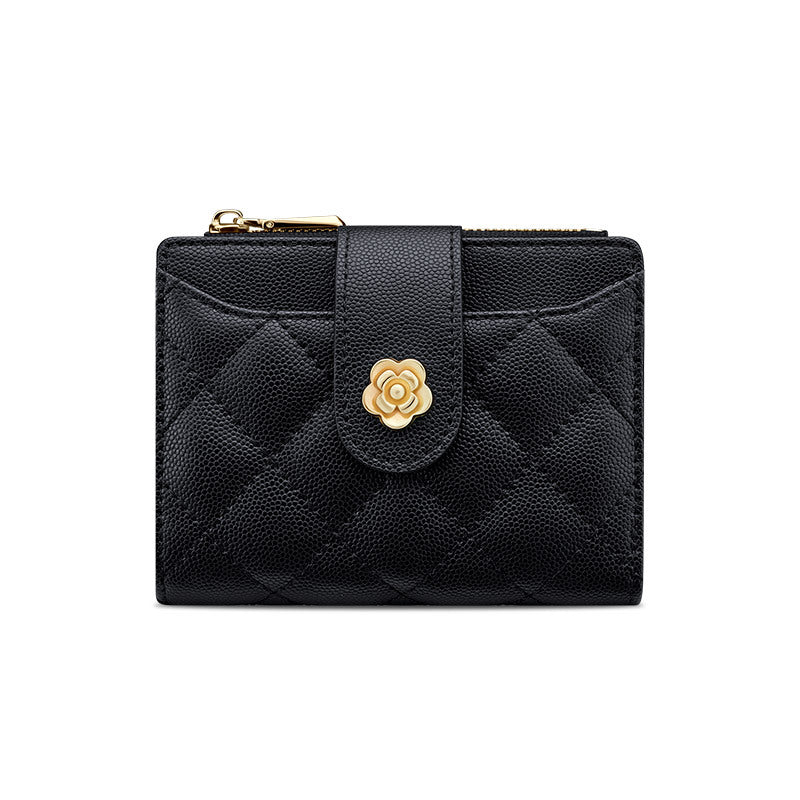 Women's Paul Leather Exquisite Mini Clamp Ladies Wallets