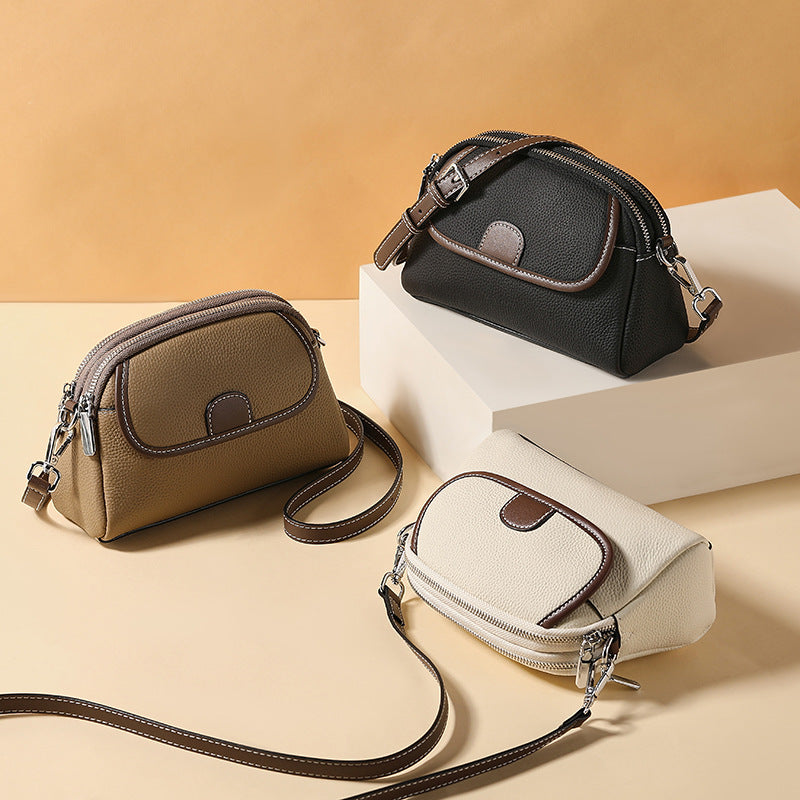 Women's Large Capacity Genuine Leather First Layer Crossbody Bags