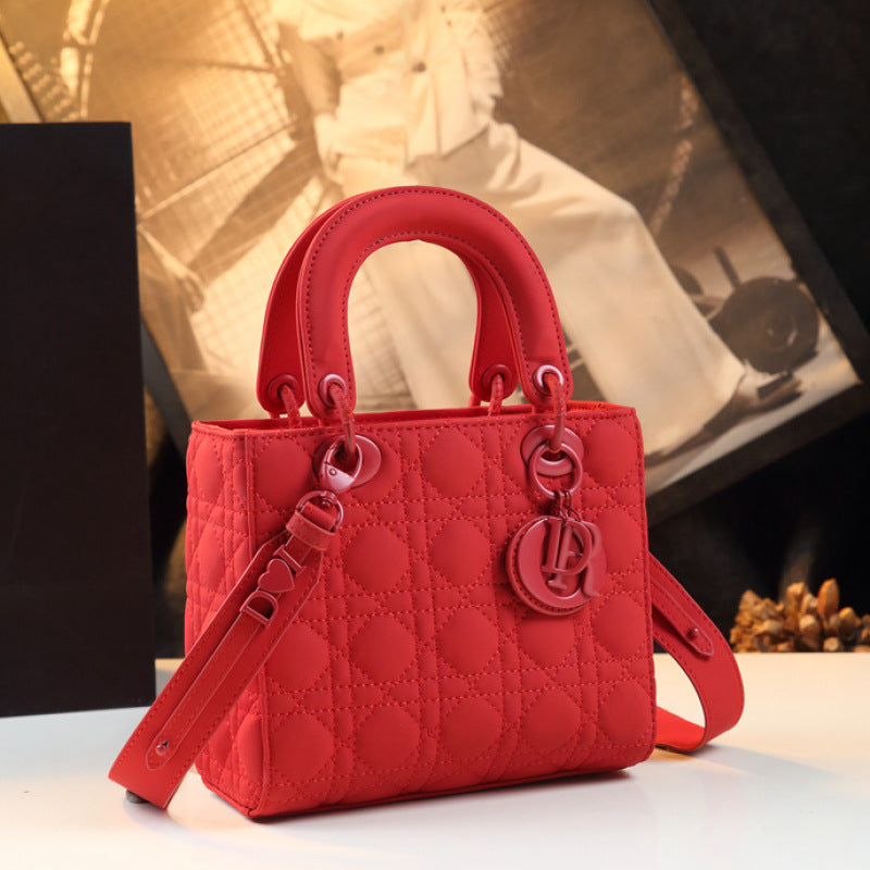 Women's Genuine Leather Diana High-grade Frosted Diamond Bags
