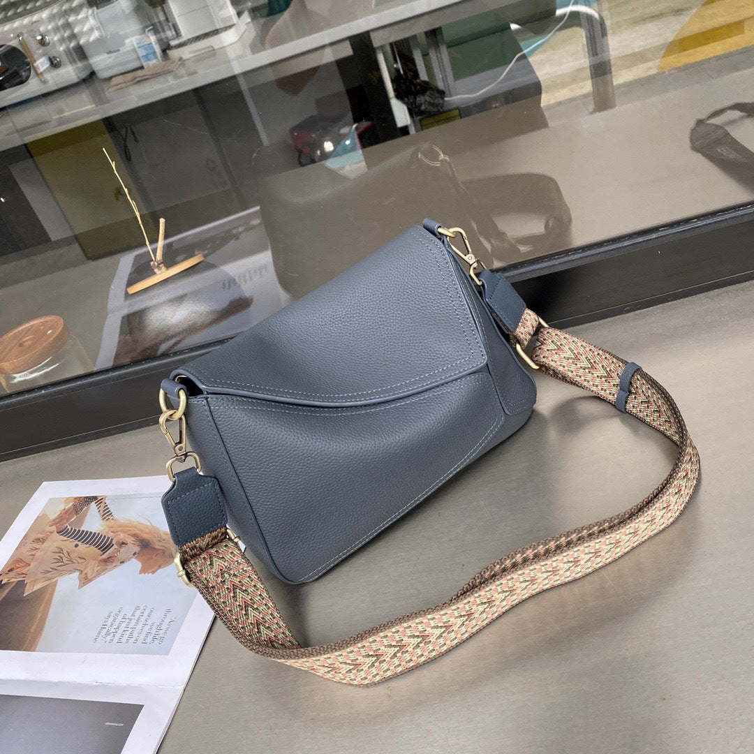Women's Layer Cowhide Minority Simple Practical Envelope Crossbody Bags