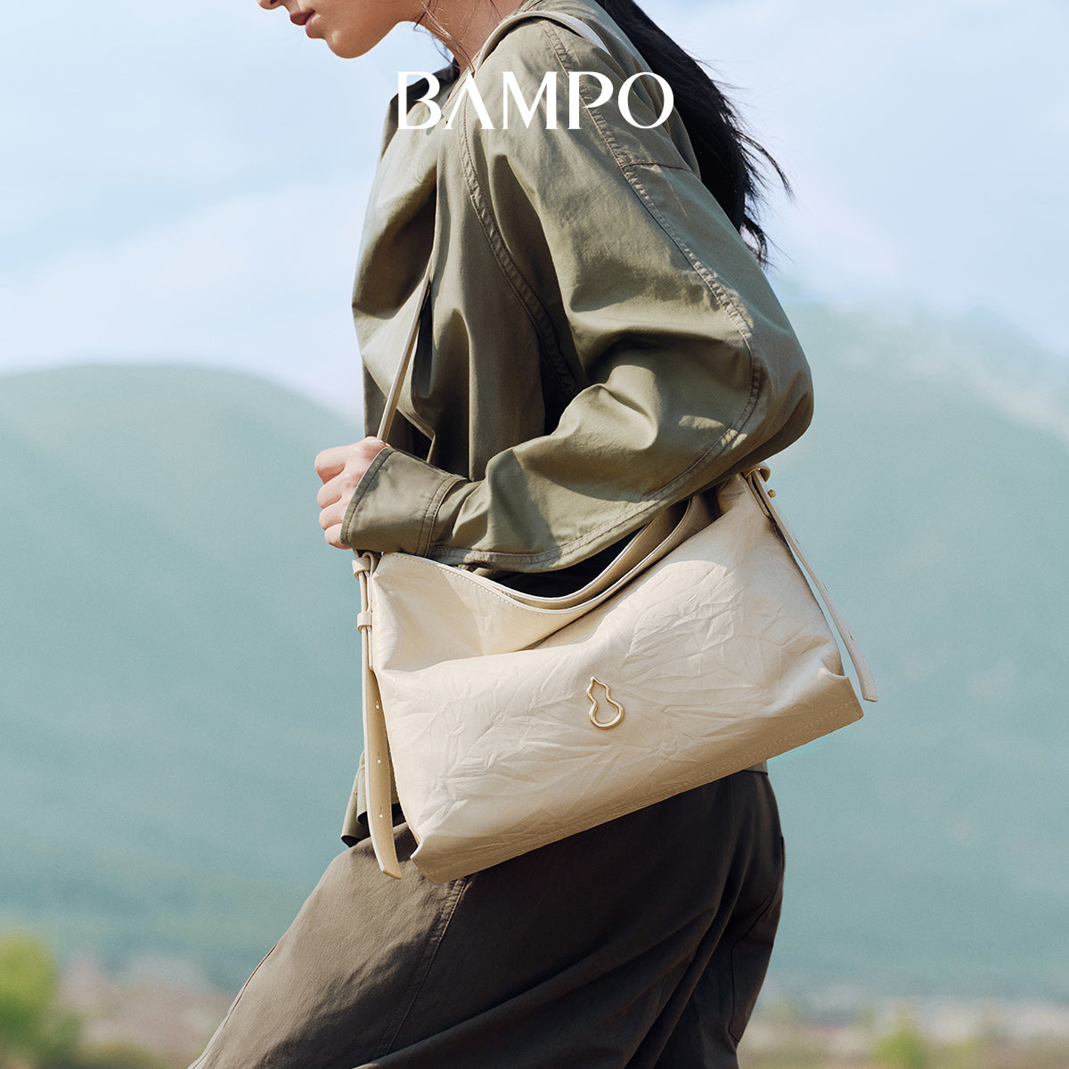 Half Slope Cotton Medium First Layer Cowhide Crossbody Bags