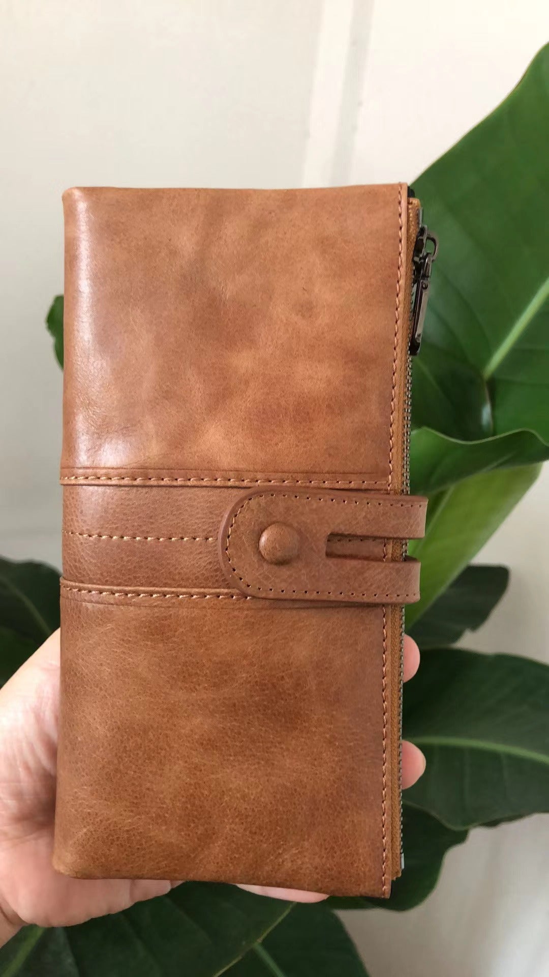 Women's Fashion Cowhide Long First Layer Clutch Ladies Wallets