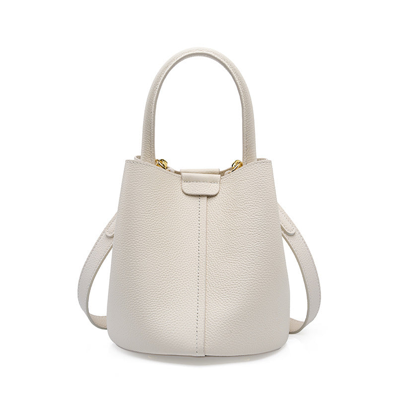 Women's Leather Vegetable Basket Top Layer Commuter High-grade Crossbody Bags