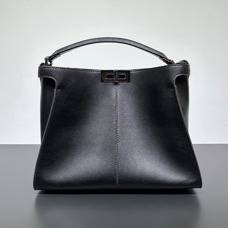 Women's Leather Fashionable Large Capacity With Cat Handbags