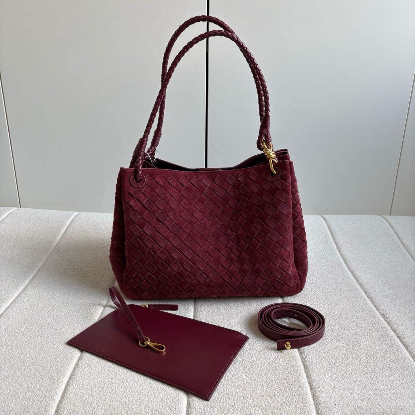 Women's Frosted Woven Drop Umbrella Fashion Crossbody Bags