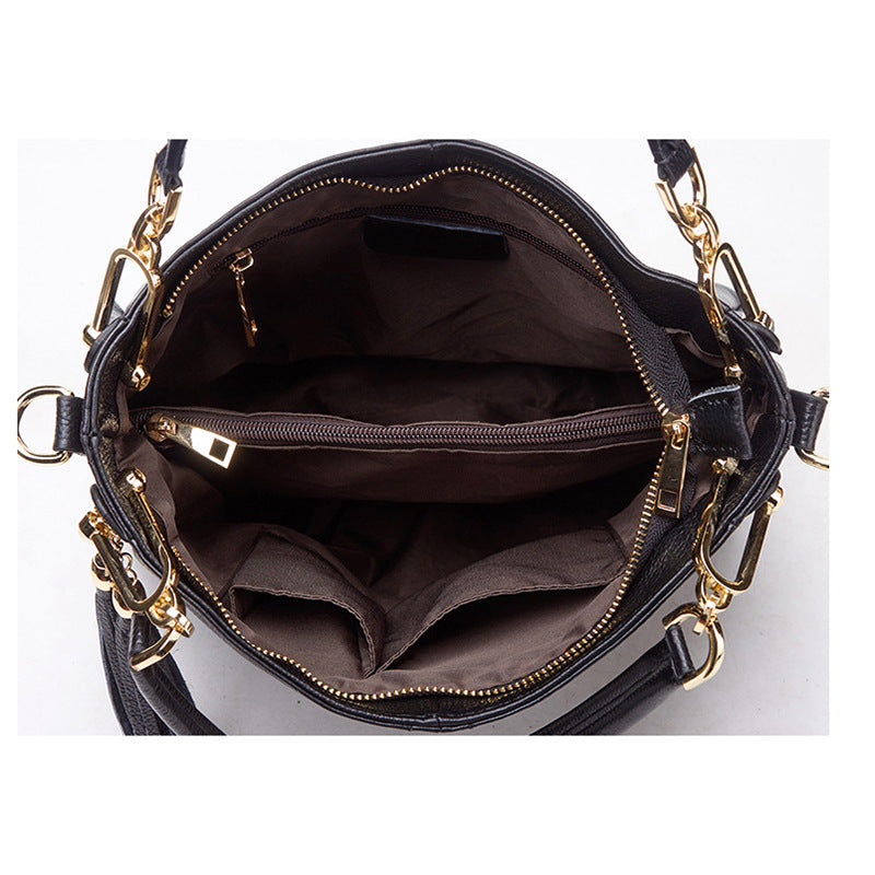 Women's Summer Street Fashion Leather Solid Color Crossbody Bags