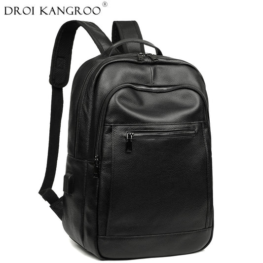 Men's First Layer Cowhide Large Capacity Leather Bags