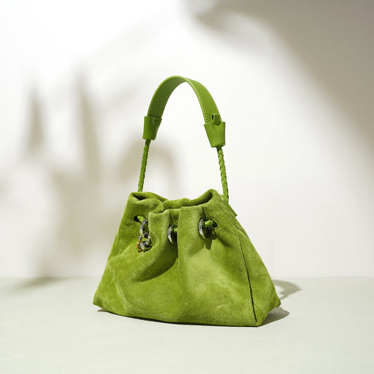 Women's High-grade Drawstring Lucky Lazy Pleated Handbags