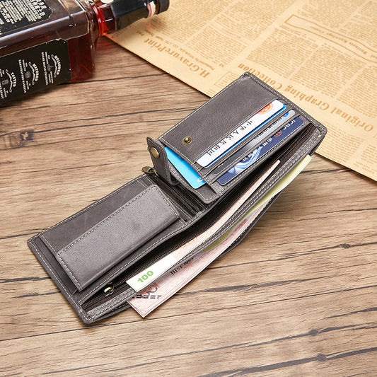 Men's Multiple Slots More Than Leather First Men's Wallets