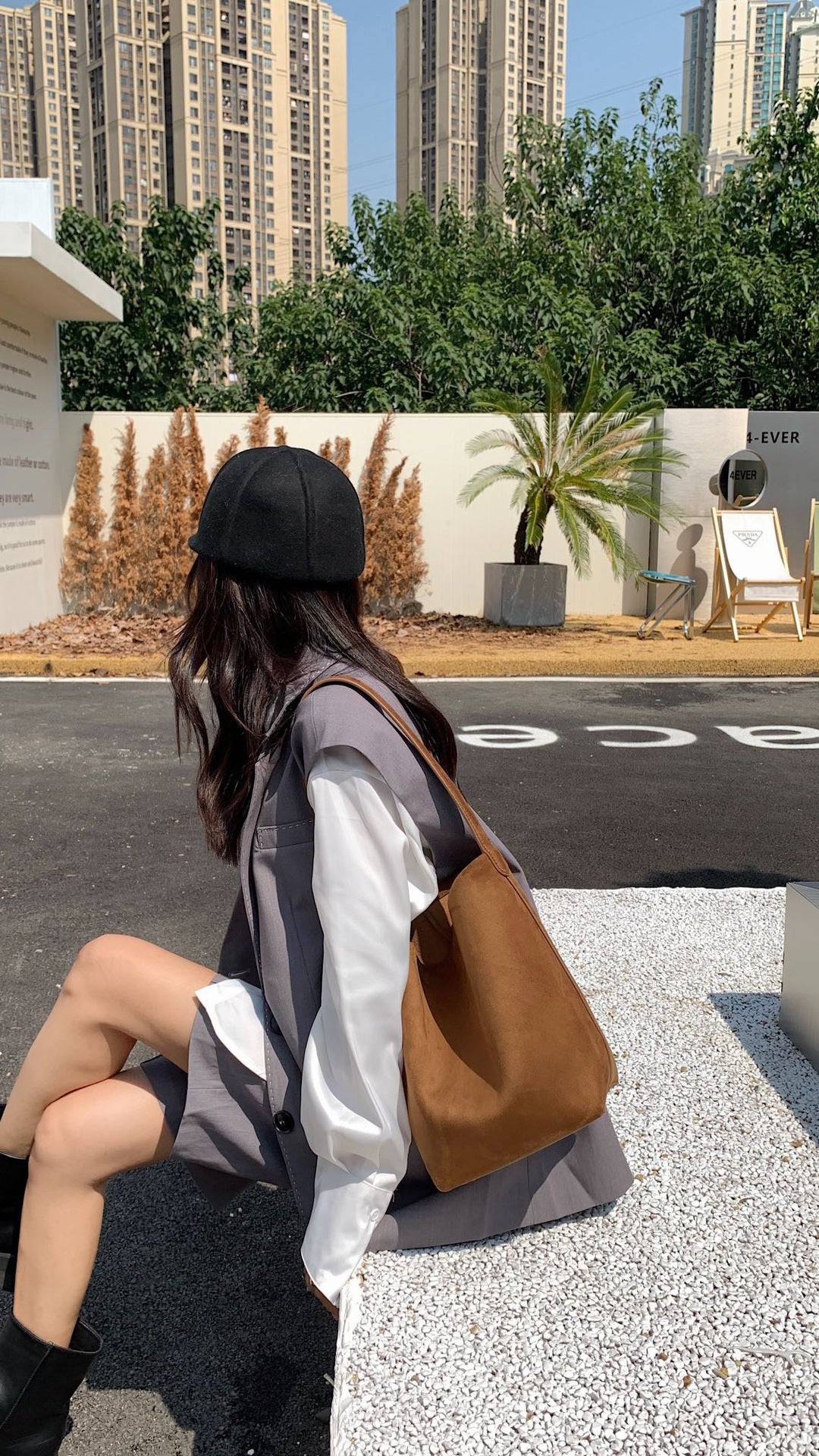 Flannel Female Leather Shopping Leisure Lazy Style Shoulder Bags