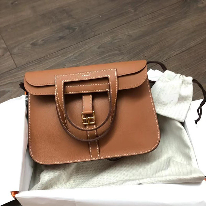 Women's Pattern First Layer Leather Envelope Leisure Shoulder Bags