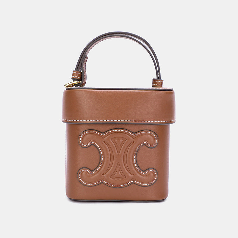 Women's Arc Portable Box Texture Lunch Fashion Shoulder Bags