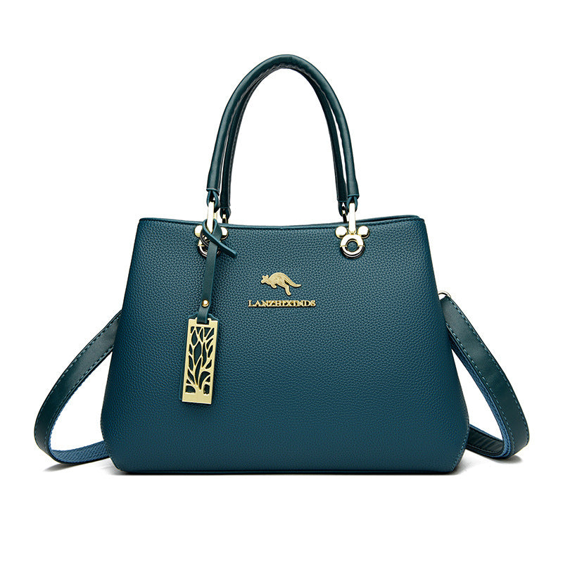 Women's Elegant Mother Grandma Soft Leather Large Bags