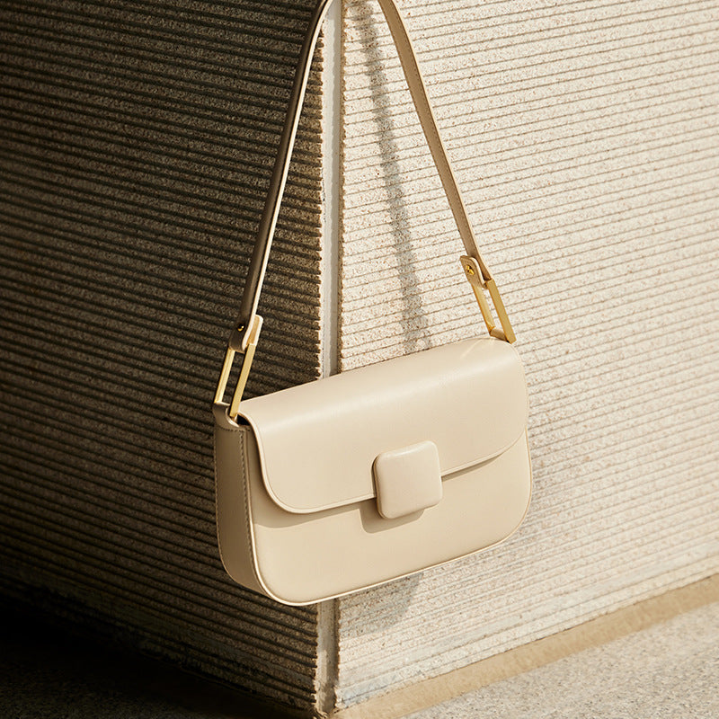 Women's French Style Underarm High-grade Summer Genuine Shoulder Bags