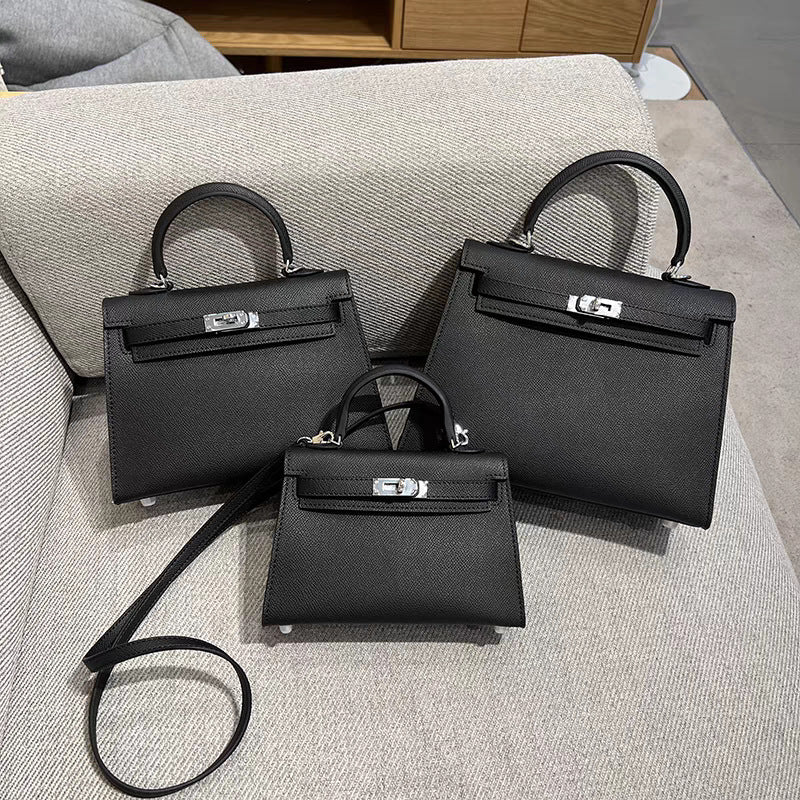 Women's Palm Print Genuine Leather Kelly Mini Bags