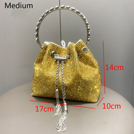 Women's Shiny Full Diamond Rhinestone Handmade Lady's Handbags