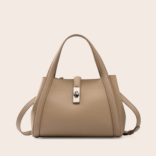 Cowhide Large Capacity Totes Vegetable Basket Crossbody Bags