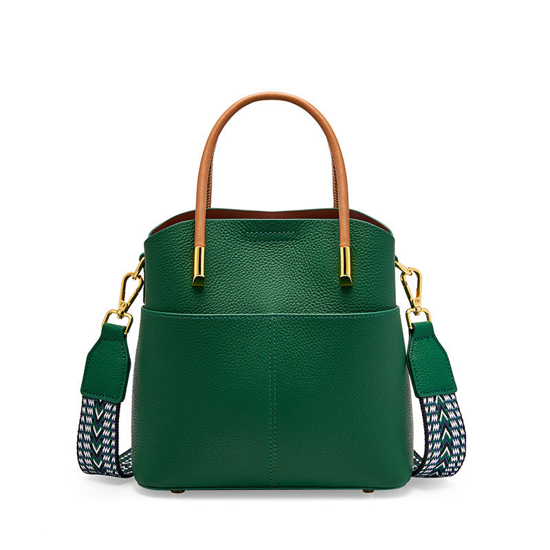 Women's Summer Niche Genuine Leather Western Style Crossbody Bags