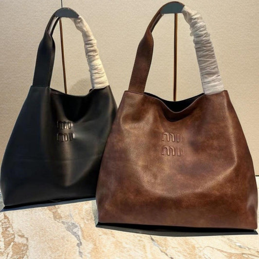 Women's Large Capacity Portable Underarm Bamboo Joint Bags