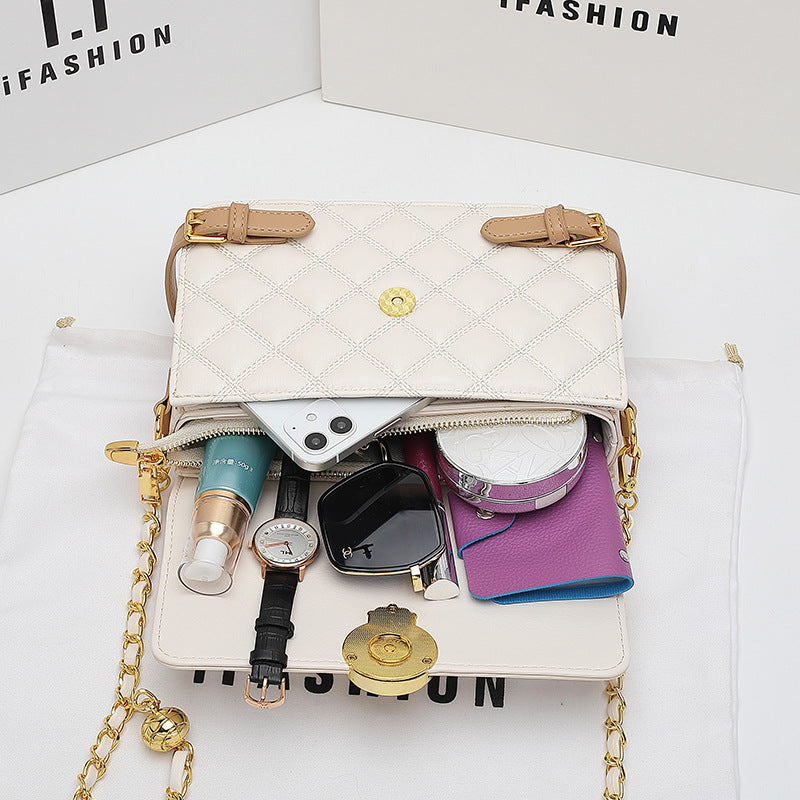 Women's High Stylish Textured Good Luck Comes Classic Crossbody Bags