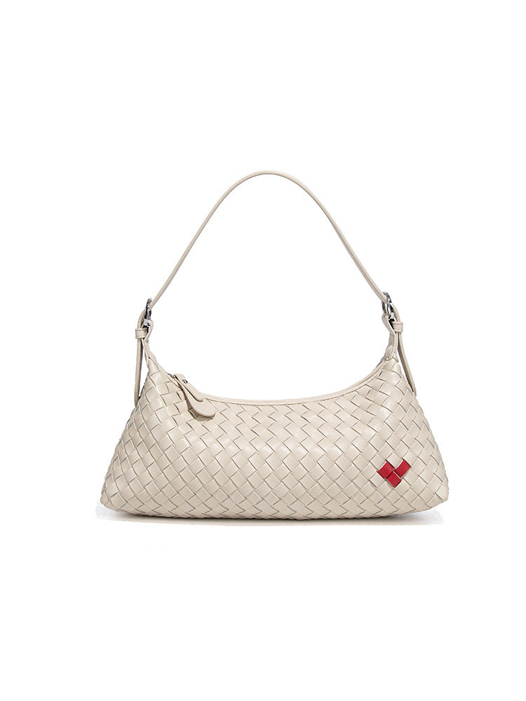 Women's Hand-woven Love Baguette Underarm Portable Dumpling Shoulder Bags