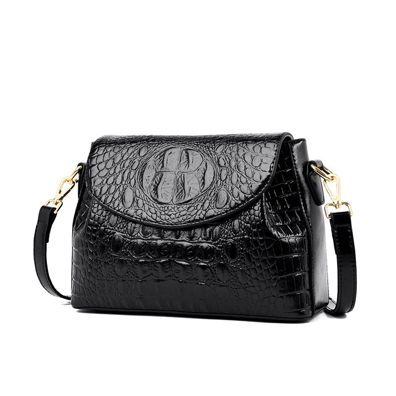 Women's Slouchy Versatile Graceful Crocodile Pattern Crossbody Bags