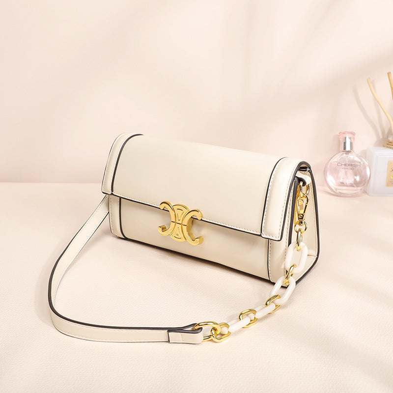 Women's Fashion French Texture Underarm Simple Baguette Shoulder Bags