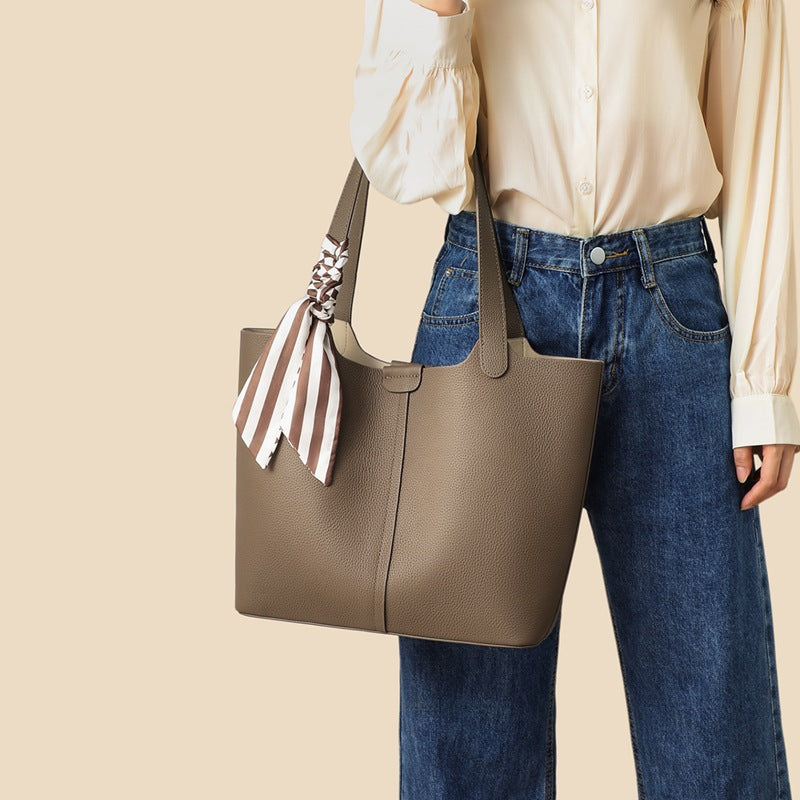 Women's Summer High-grade Genuine Leather Large Capacity Bags