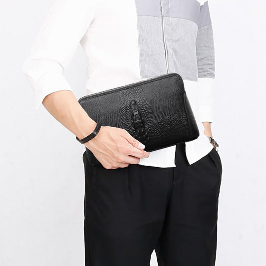Men's Fashion Clutch Crocodile Pattern Embossed Road Men's Wallets