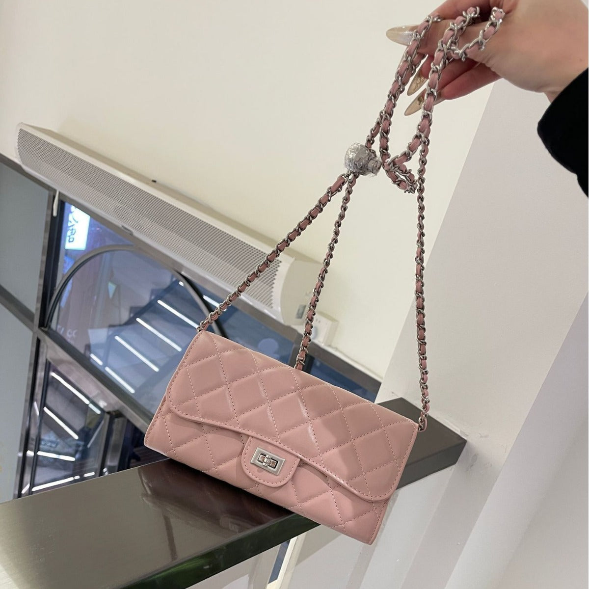 Style High-grade Calfskin Mini Rhombus Chain Crossbody Bags