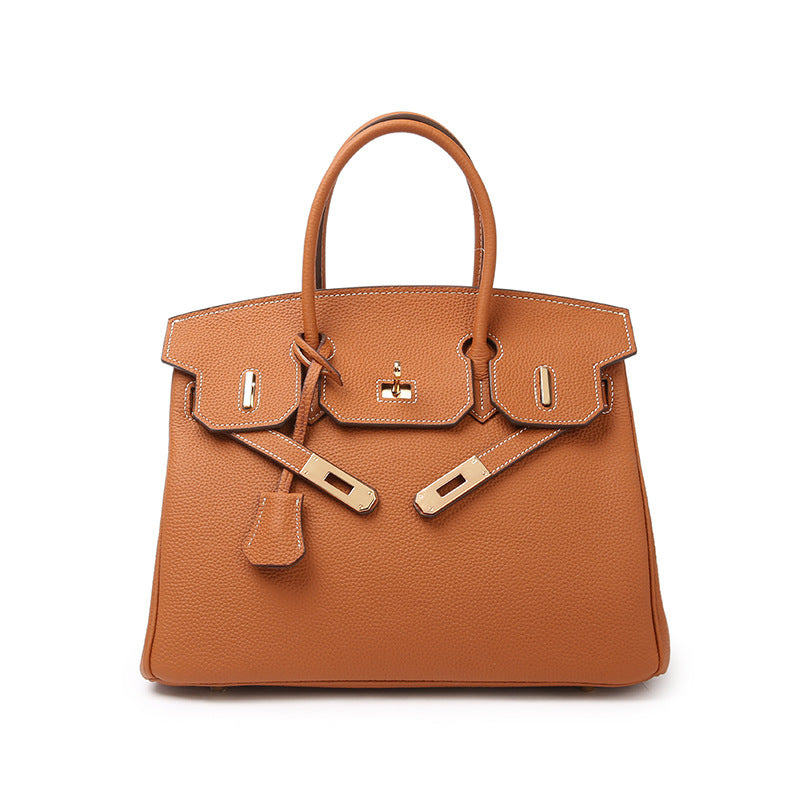 Women's Line First Layer Cowhide Handmade Genuine Bags