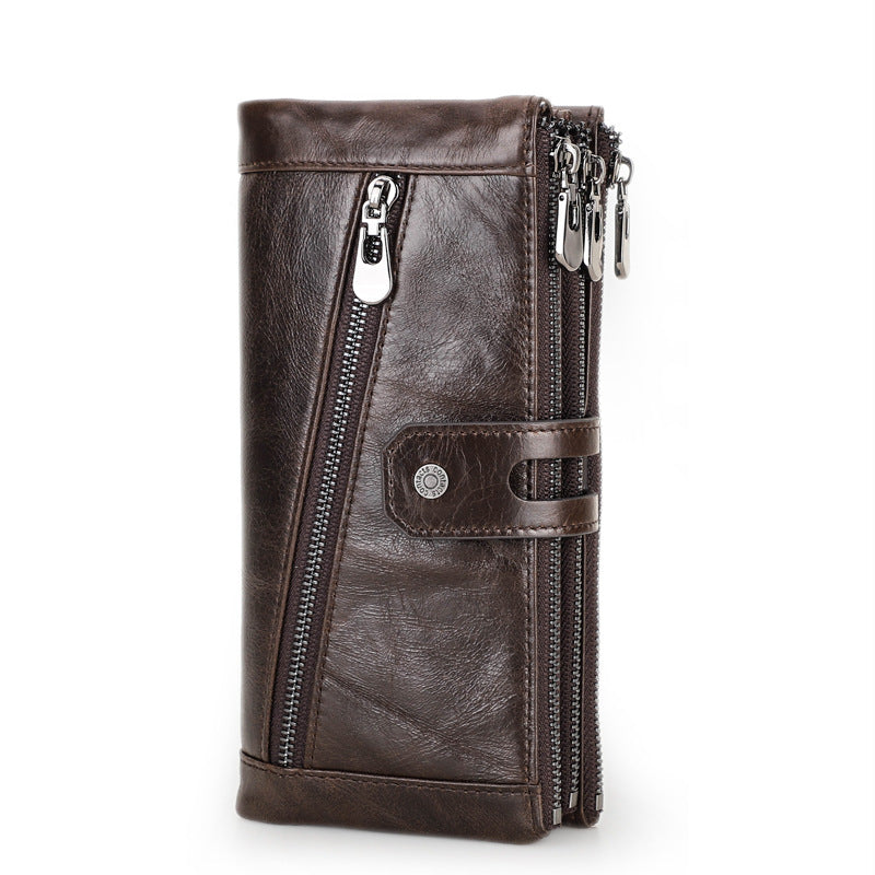 Women's Comfortable Black Angel Swiping Leather Ladies Wallets