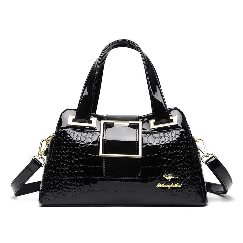 Trendy Slouchy Women's Crocodile Pattern Vintage Handbags
