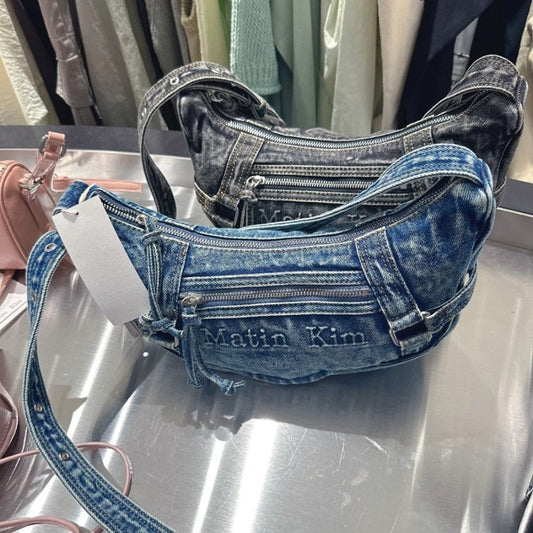 Retro Denim Large Capacity Underarm Leisure Shoulder Bags