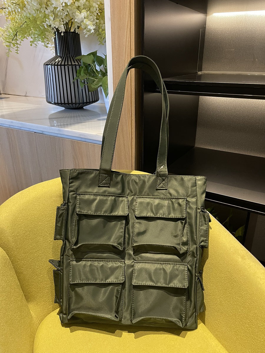 Tooling Style Large Fashion Nylon Cloth Shoulder Bags