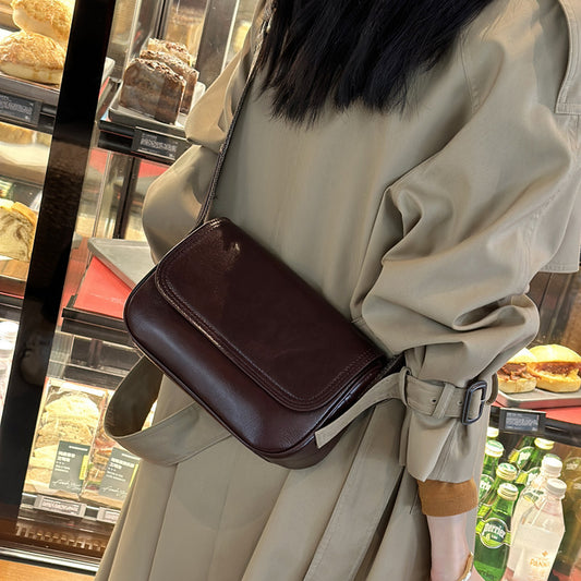 Women's High Texture Fashion Genuine Leather Retro Shoulder Bags