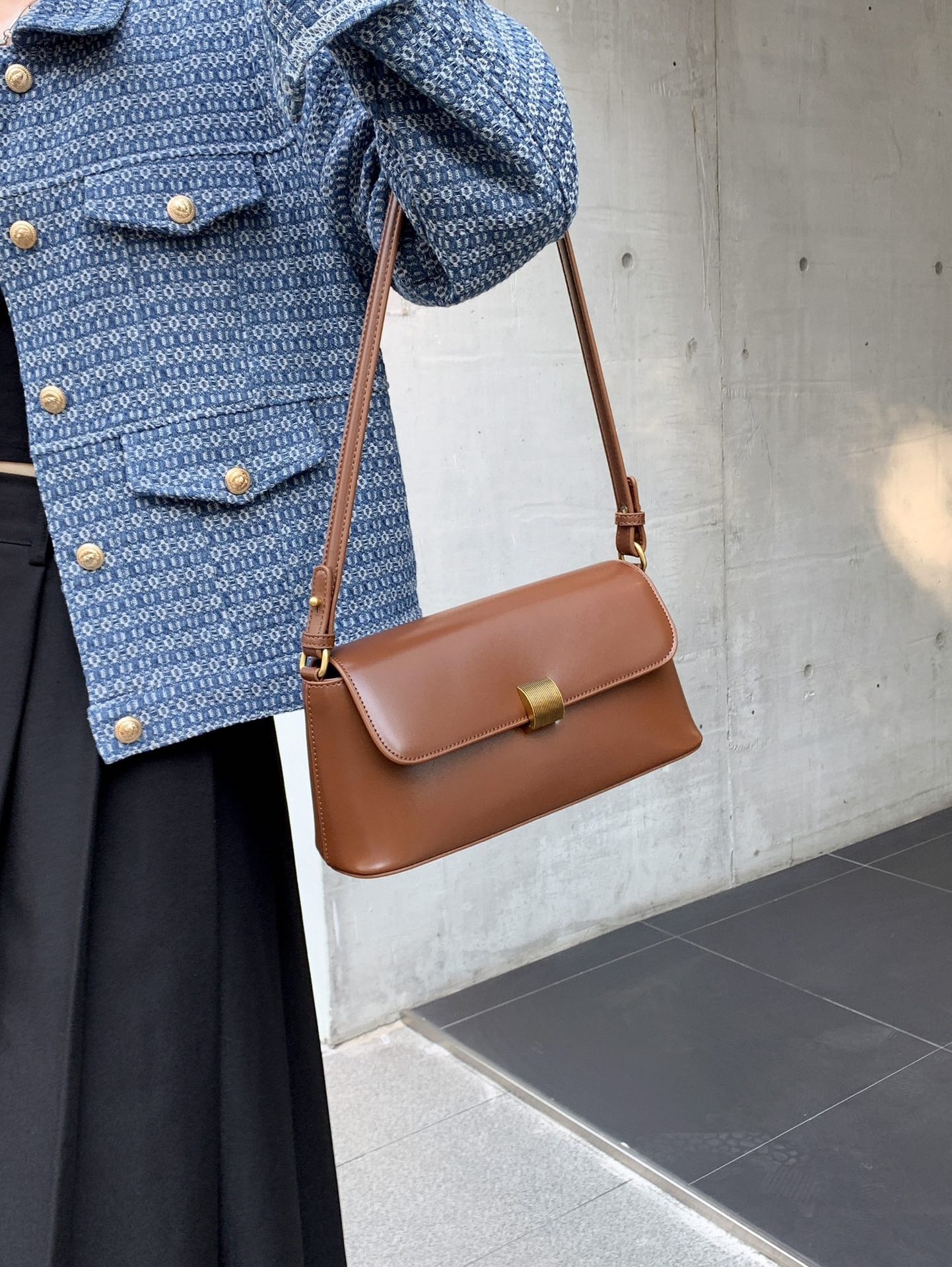 Underarm High-grade Versatile Cowhide Light Luxury Shoulder Bags