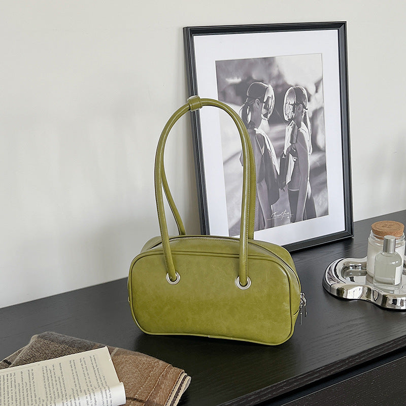 Portable Lunch Design Light Luxury Boston Female Shoulder Bags