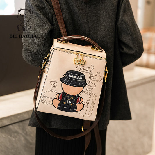 Source Retro Cartoon Popular College Style Backpacks