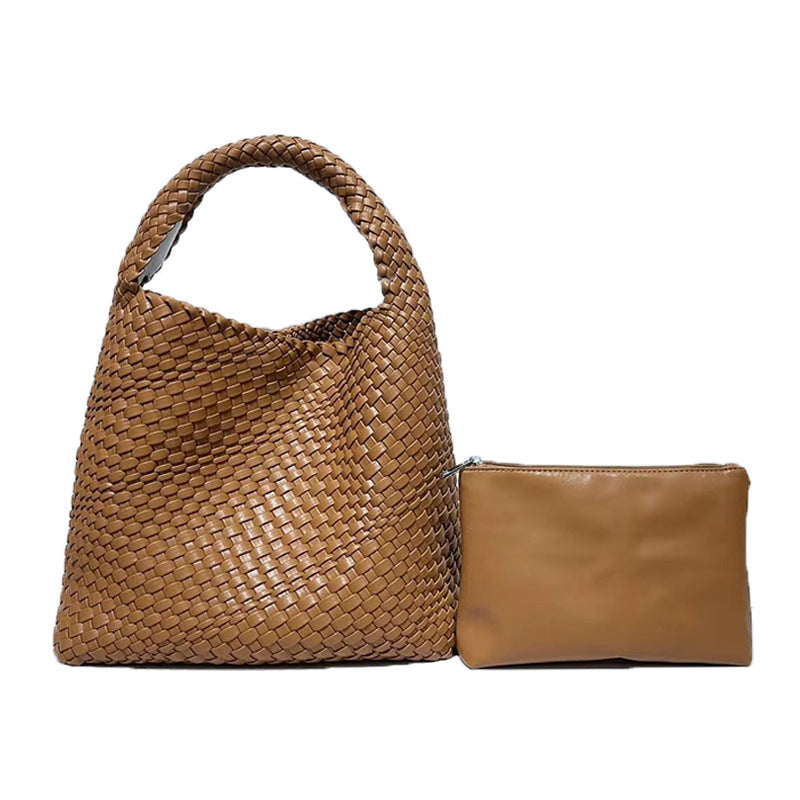 Women's Fashion Design Woven Large Capacity Son Handbags