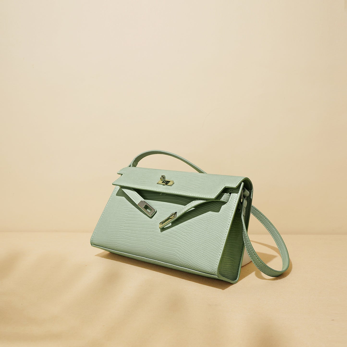 Women's Kelly Lizard Pattern Genuine Leather Fashionable Shoulder Bags