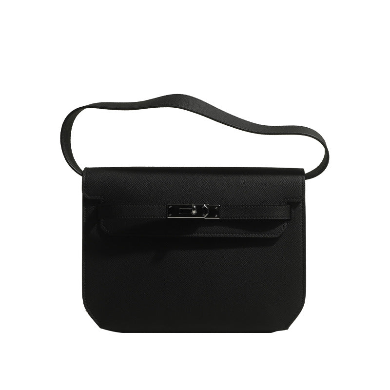 Women's Genuine Leather Retro Underarm Commuter Kelly Bags