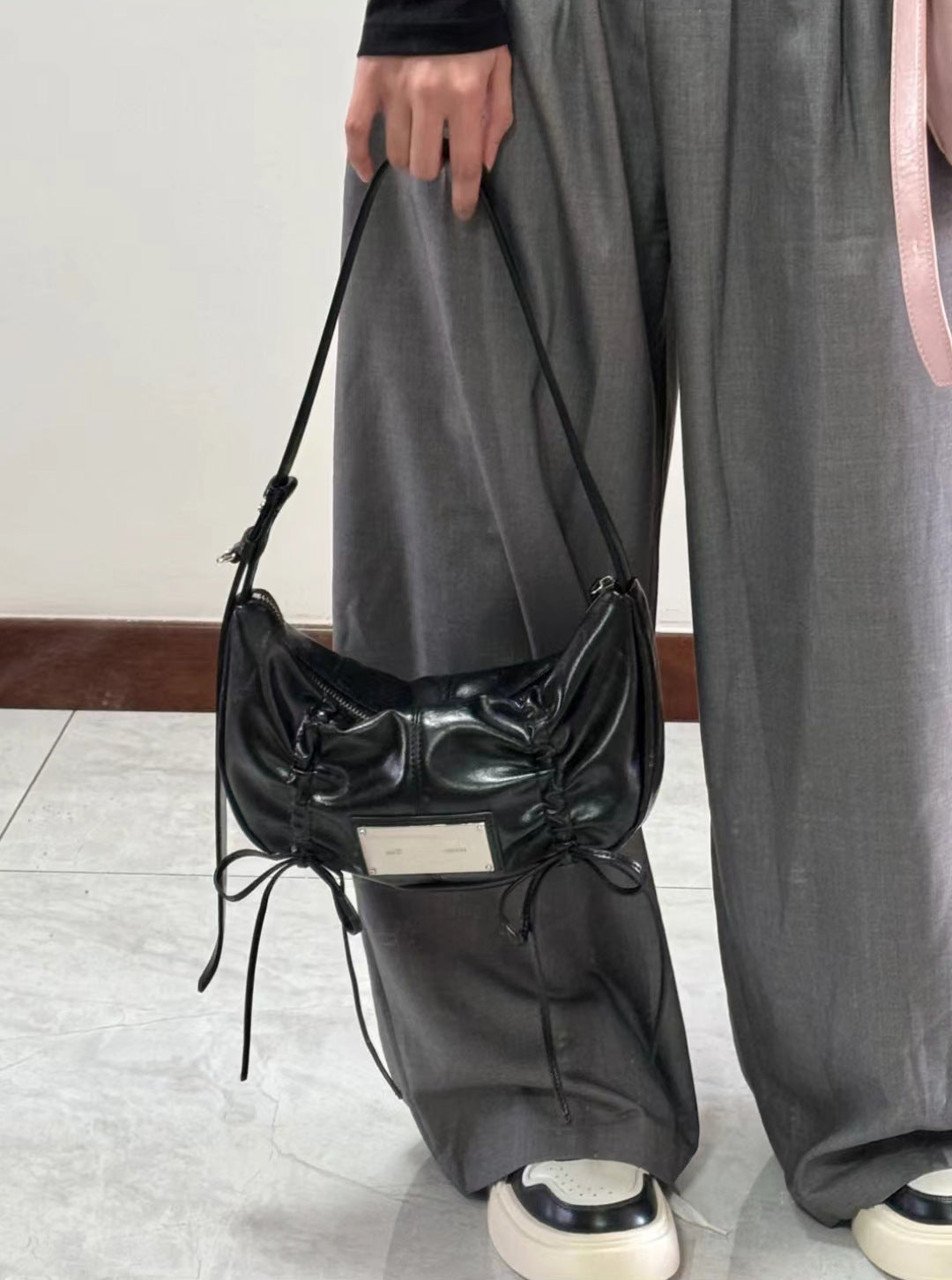 Women's Classic Niche Pleated Underarm Motorcycle Crossbody Bags