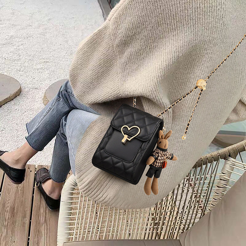 Women's Mobile Genuine Leather High-grade Mini Chain Crossbody Bags