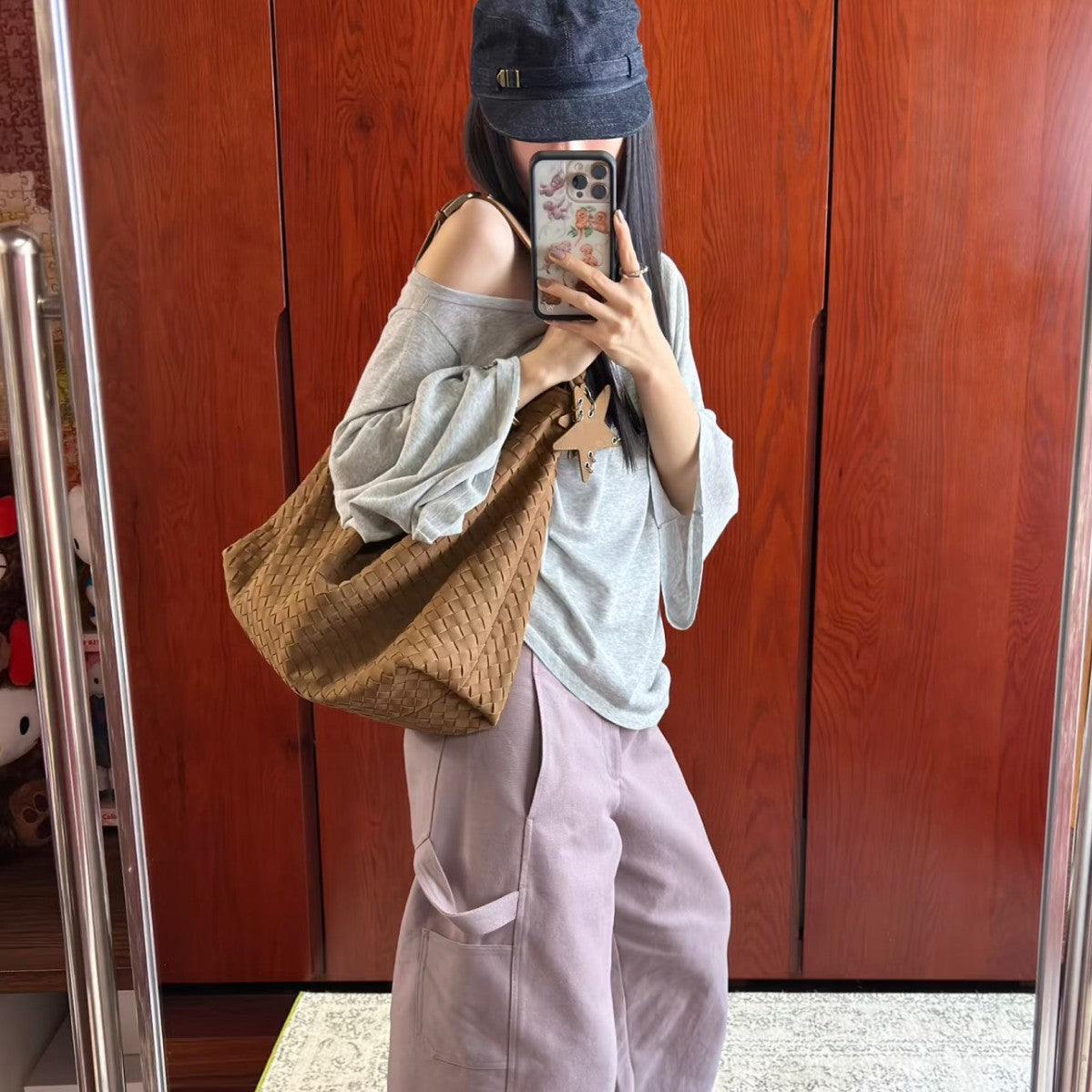 Women's Woven Large Capacity Commuter Lazy Bags