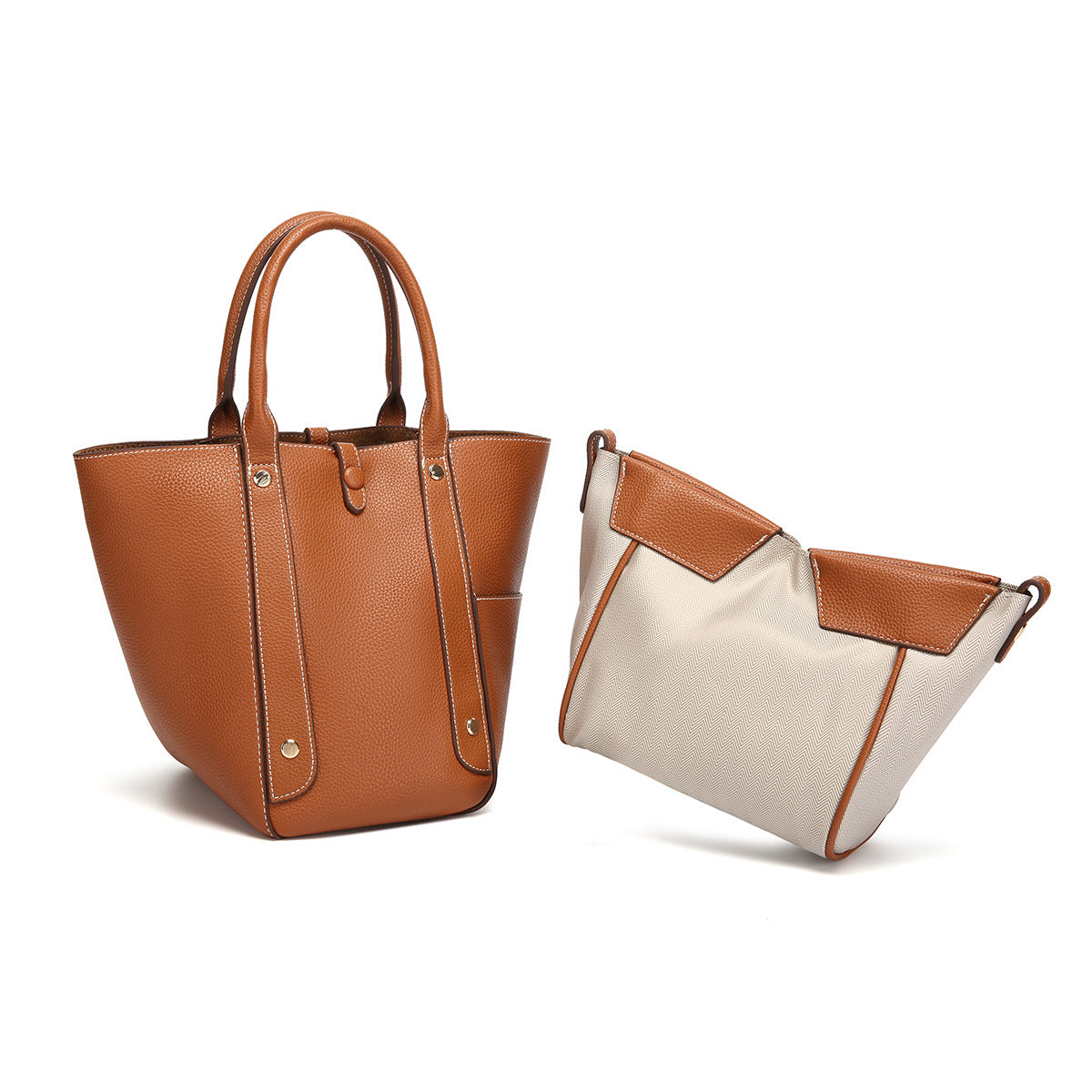 Women's Layer Cowhide High-grade Vegetable Basket Portable Genuine Handbags