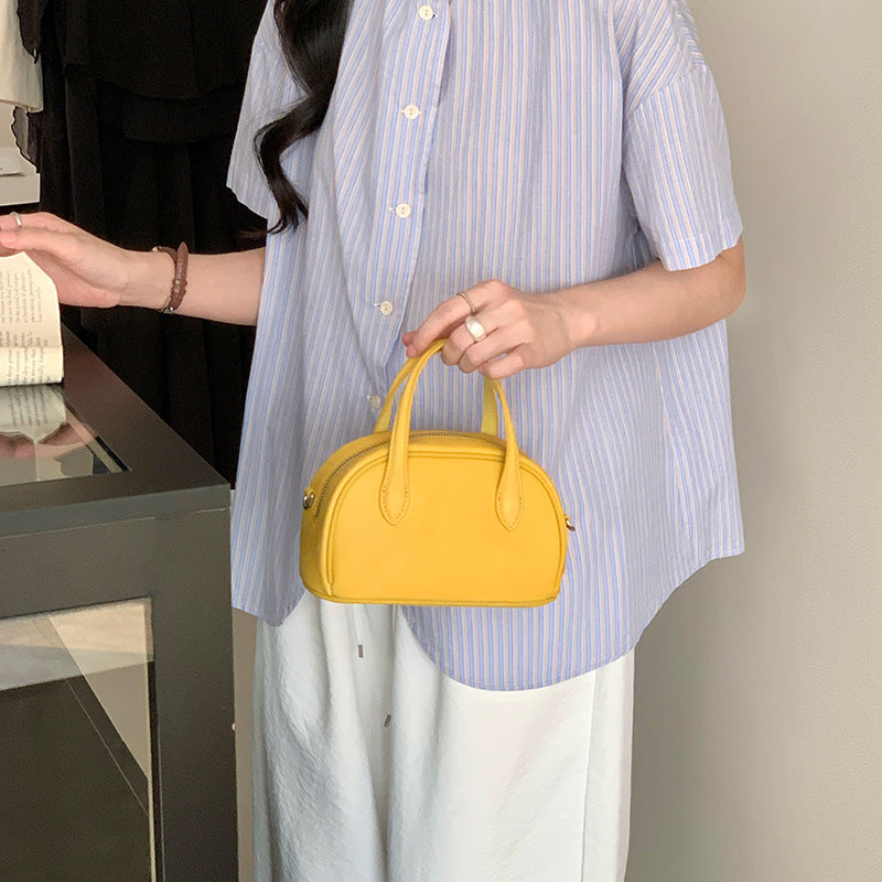 Style Niche Retro Portable Real Cowhide Bags