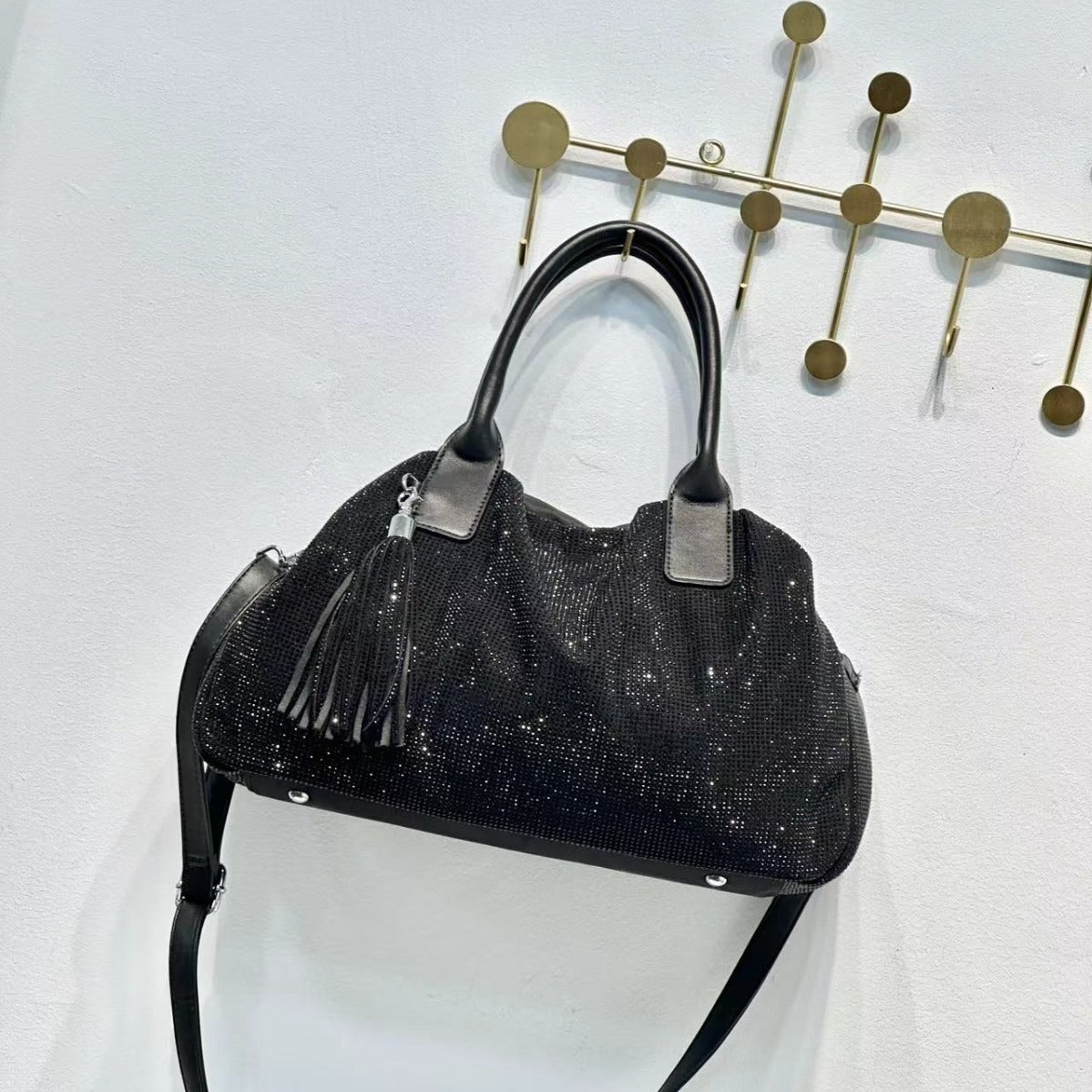 Women's Rhinestone Fashion Shiny Large Capacity Handbags